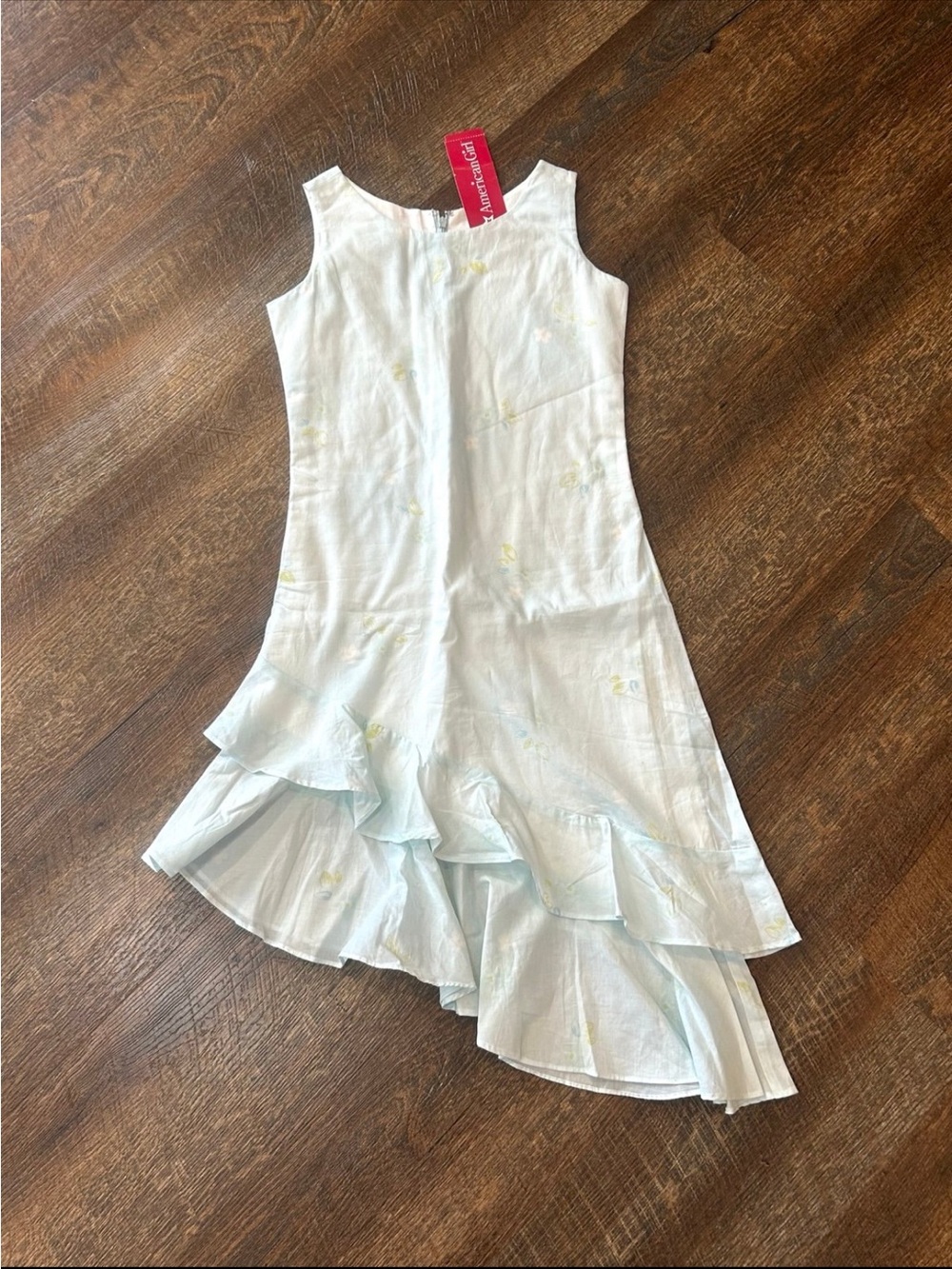 American Girl Light Blue Ruffle-Hem Dress with Yellow Accents